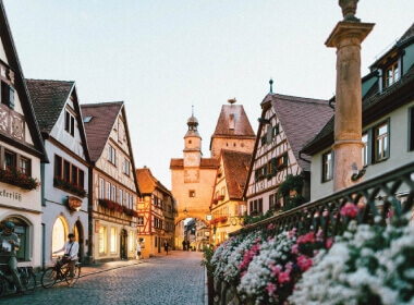 buildings with flowers